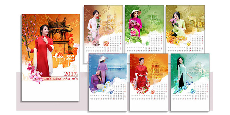 In lịch Tết treo tường